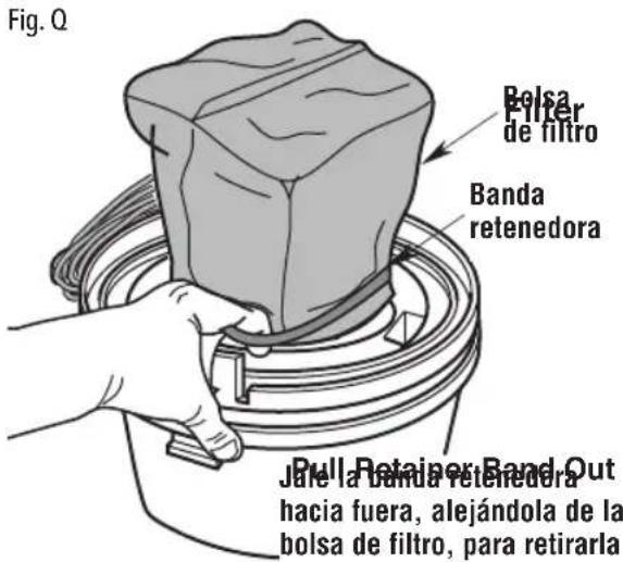 Craftsman CMXEVBE17250 - Remoción y reemplazo del filtro (Fig. Q) - 1