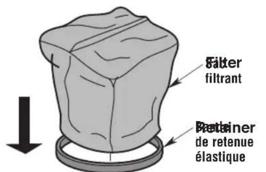 Craftsman CMXEVBE17250 - Retrait et remplacement du filtre (Fig. Q) - 3