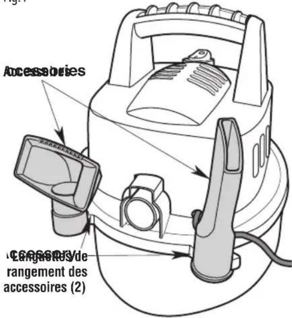 Craftsman CMXEVBE17250 - Rangement des accessoires (Fig. I) - 1