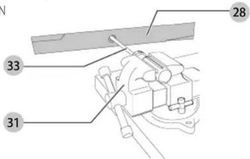 Craftsman CMCMW260P1 - Équilibrer la lame (Fig. N) - 1