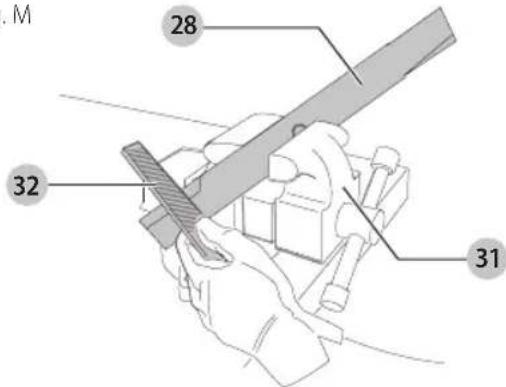 Craftsman CMCMW260P1 - To Sharpen Blade in a Vise (Fig. M) - 1