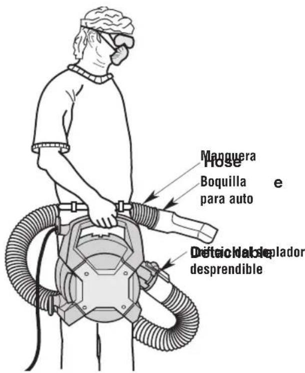 Craftsman CMXEVBE17607 - Utilización del soplador desprendible para "soplar" - 2