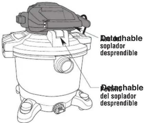 Craftsman CMXEVBE17607 - Posición del soplador desprendible - 4