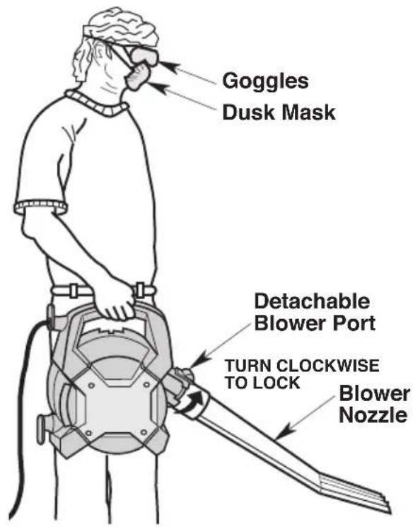 Craftsman CMXEVBE17607 - Using the Detachable Blower for "Blowing" - 1