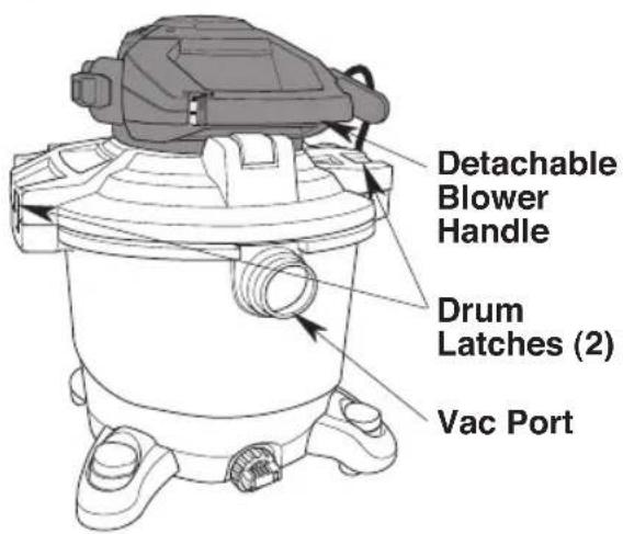 Craftsman CMXEVBE17607 - To Remove the Powerhead Assembly from the Drum: - 1