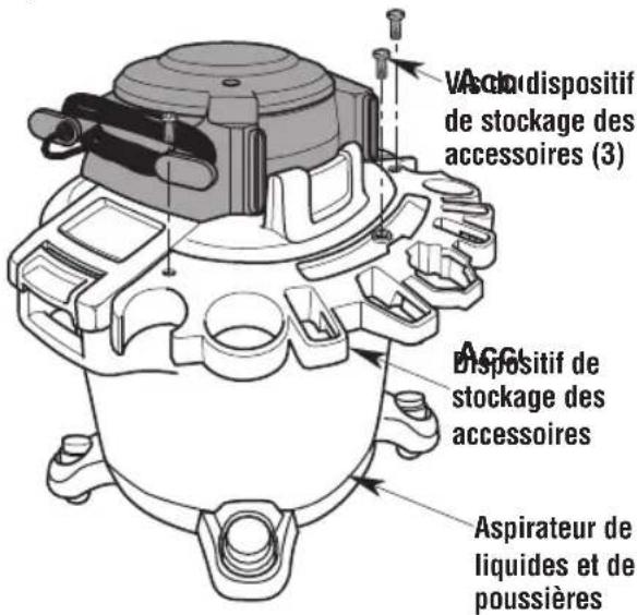 Craftsman CMXEVBE17607 - Assemblage du dispositif de stockage des accessoires (Fig. E) - 1