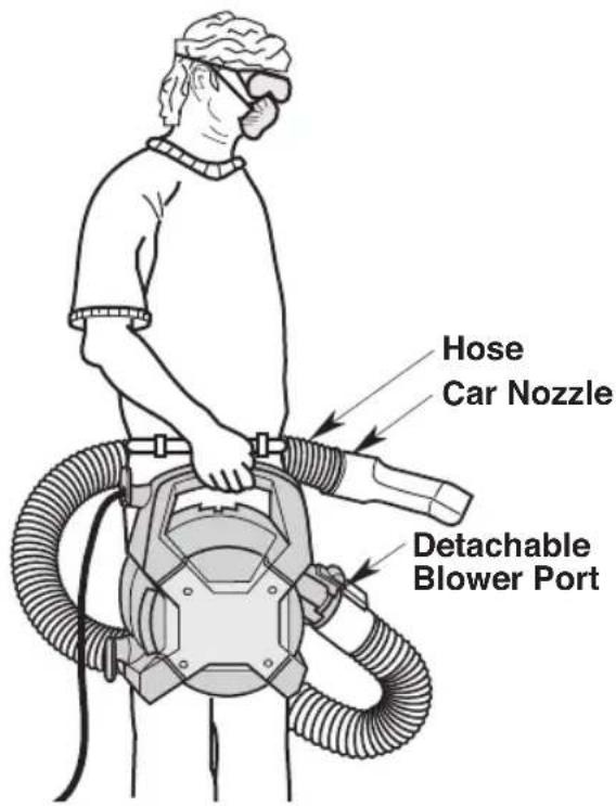 Craftsman CMXEVBE17607 - Using the Detachable Blower for "Blowing" - 2