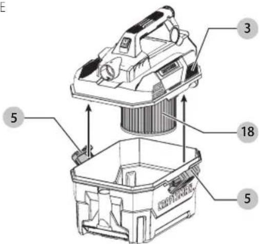 Craftsman CMCV002 - To Empty Tank (Fig. A, E) - 1