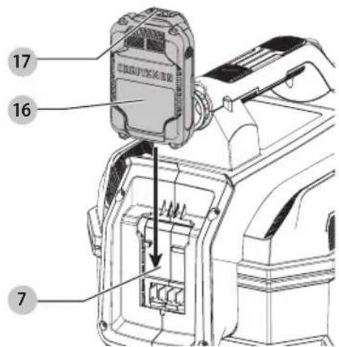 Craftsman CMCV002 - Installing and Removing the Battery Pack (Fig. C) - 1