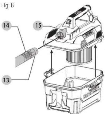 Craftsman CMCV002 - Attaching Vacuum Hose (Fig. A, B) - 1