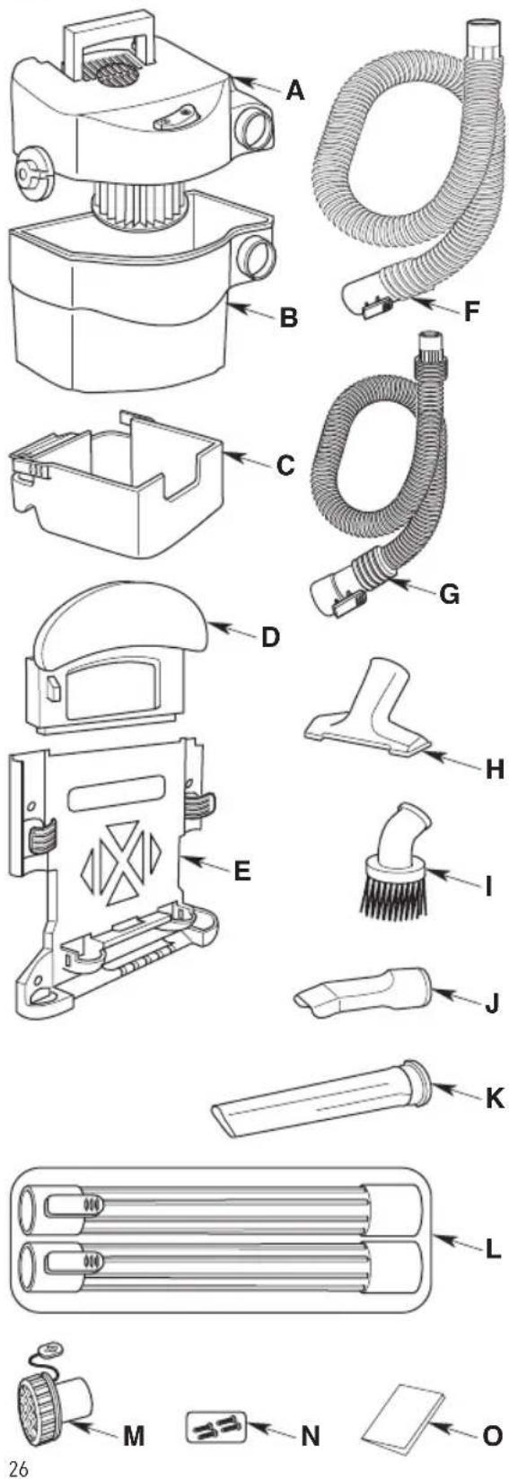 Craftsman CMXEVBE17925 - CONTENU DE LA BOÎTE EN CARTON (Fig. B) - 1