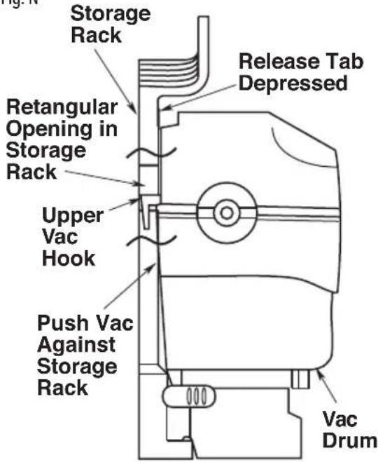Craftsman CMXEVBE17925 - Hanging Vac on Storage Rack (Fig. L, M, N, O & P) - 3