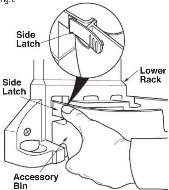 Craftsman CMXEVBE17925 - Assembling Accessory Bin to Lower Rack (Fig. D & E) - 2