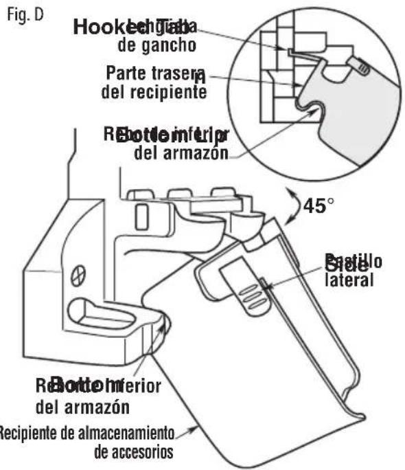 Craftsman CMXEVBE17925 - Ensamblaje del recipiente de almacenamiento de accesorios en el armazón inferior (Fig. D & E) - 1