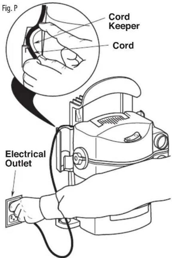 Craftsman CMXEVBE17925 - Hanging Vac on Storage Rack (Fig. L, M, N, O & P) - 5