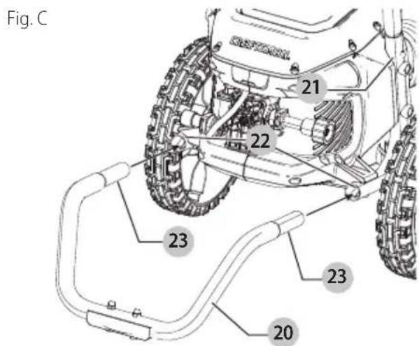 Craftsman CMEPW2100 - Ensamble el Soporte del Marco Inferior (Fig. C) - 1