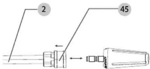 Craftsman CMEPW2100 - Fixer les buses (Fig. L) - 1