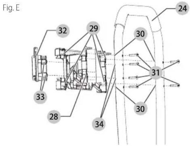 Craftsman CMEPW2100 - Assembler le crochet du rangement de la poignée du pulvérisateur et de la traverse (Fig. E) - 1