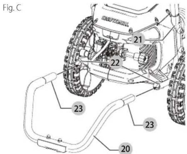 Craftsman CMEPW2100 - Assemble Lower Frame kickstand (Fig. C) - 1