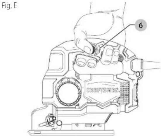 Craftsman CMES610 - Proper Hand Position (Fig. E) - 1