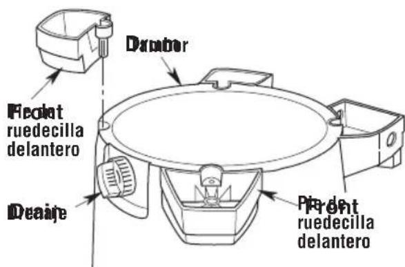 Craftsman CMXEVBE17656 - Ensamblaje de los pies de rueda traseros (Fig. D): - 1