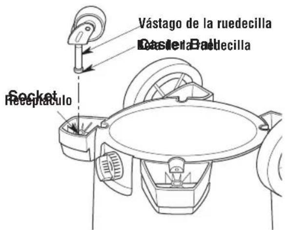 Craftsman CMXEVBE17656 - Ensamblaje de la bola de la ruedecilla (Fig. H): - 1