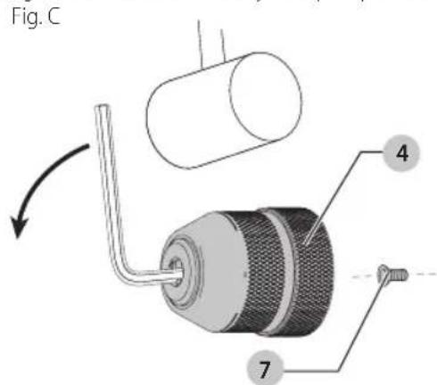 Craftsman CMED731 - Acoplamento y Extracción del Portabrocas (Fig. C) - 1