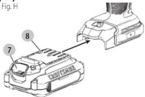 Craftsman CMCD720D2 - Mandrin auto-serrant (Fig. E–G) - 2