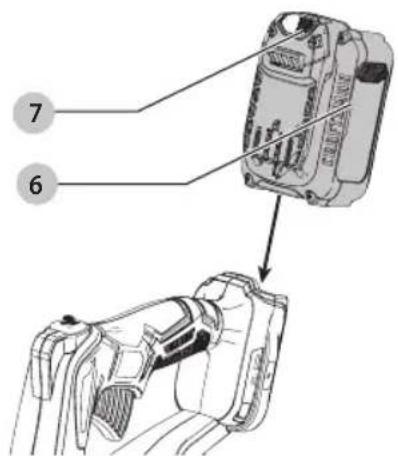 Craftsman CMCBL720D2 - Cómo instalar y retirar la unidad de batería (Fig. C) - 1