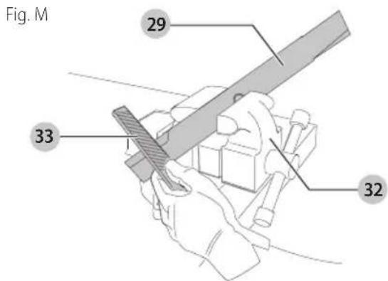 Craftsman CMCMW270Z1 - Pour aiguiser la lame dans un etau (Fig. M) - 1