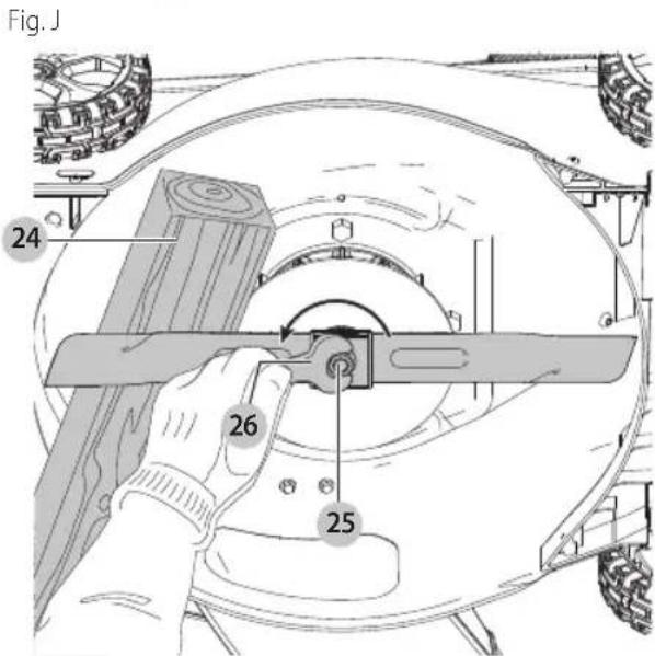Craftsman CMCMW270Z1 - Desinstalación e Instalación de Cuchilla (Fig. J-L) - 1