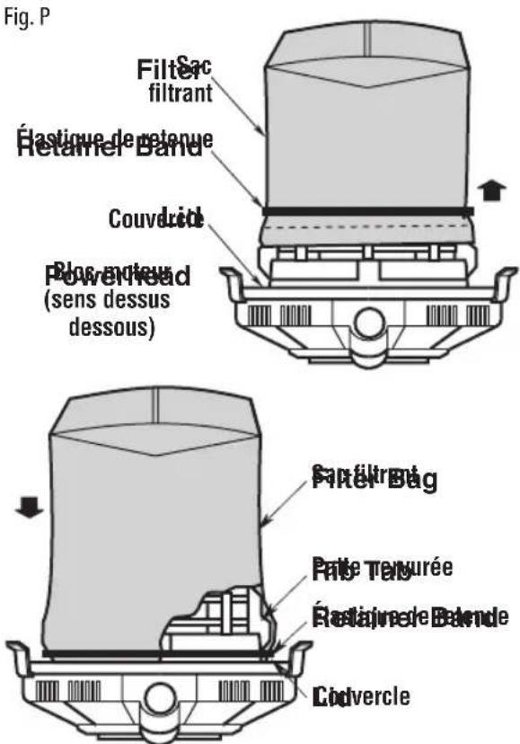 Craftsman CMXEVBE17678 - Retrait et remplacement du filtré (Fig. P) - 1