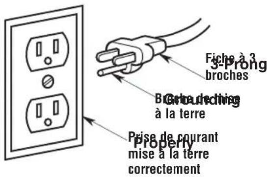 Craftsman CMXEVBE17678 - INSTRUCTIONS RELATIVES À LA MISE À LA TERRE - 1