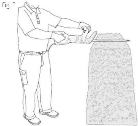 Craftsman CMEHTS8022 - Working Position (Fig. F) - 1