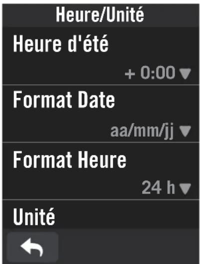 Bryton Rider S500 - Paramètres système - 2