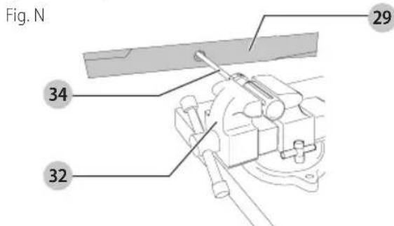 Craftsman CMCMW270P2 - Équilibrer la lame (Fig. N) - 1