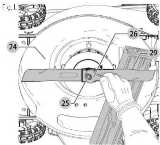 Craftsman CMCMW270P2 - Retirer et installer la lame (Fig. J-L) - 3