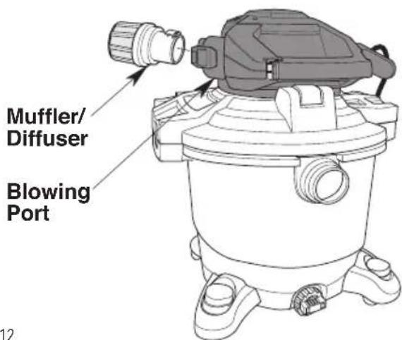 Craftsman CMXEVBE17606 - Muffler / Diffuser 16 Gallon (60 Liter) CMXEVBE176070 (Fig. R) - 1