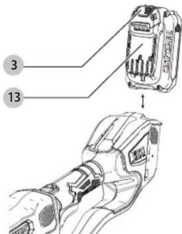Craftsman CMCPHT818B - Installing and Removing the Battery Pack (Fig. C) - 1