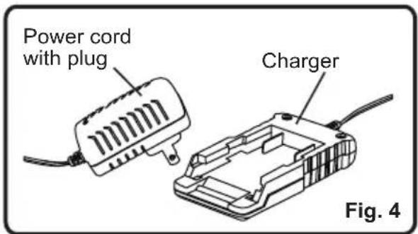 LawnMaster CLBL2406 - BECOME FAMILIAR WITH THE CHARGER (See Figure 4) - 1