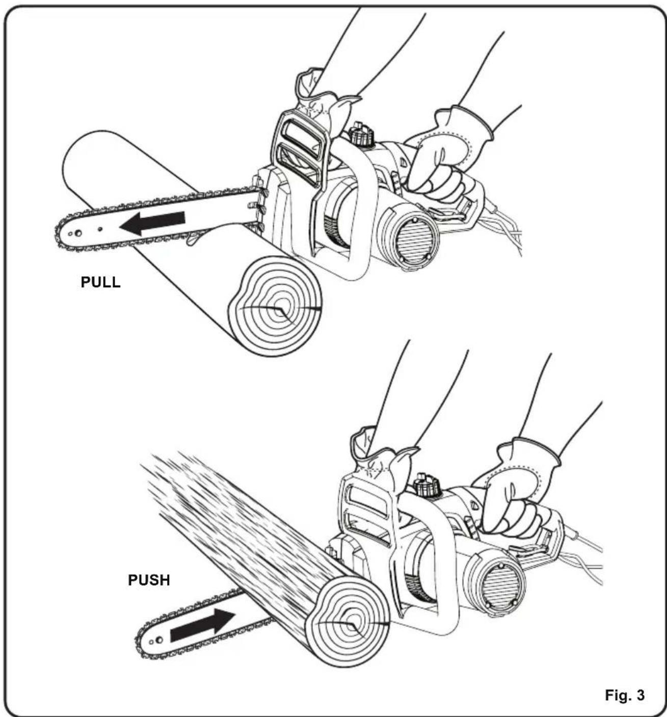 LawnMaster CS1216 - THE FOLLOWING PRECAUTIONS SHOULD BE FOLLOWED TO MINIMIZE KICKBACK: - 3