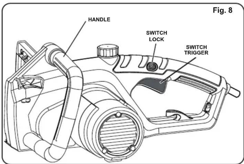 LawnMaster CS1216 - STOPPING THE CHAINSAW: - 1