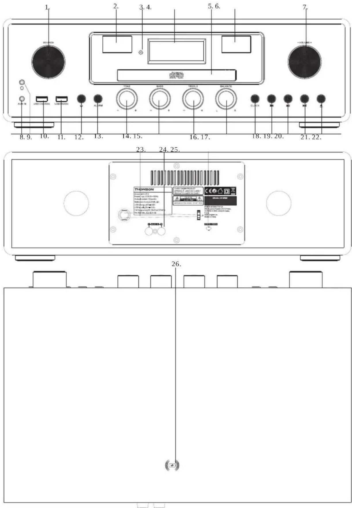 THOMSON MIC256IBT - Lieferumfang - 1