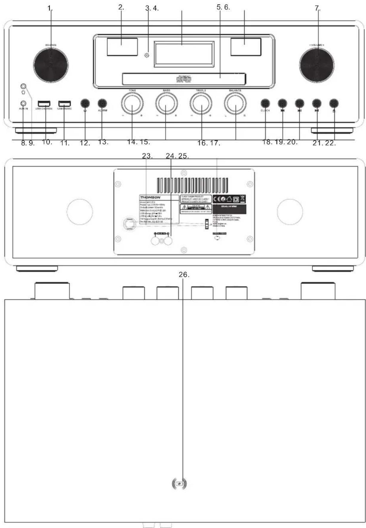 THOMSON MIC256IBT - Contenido del embalaje - 1