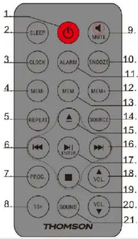 THOMSON MIC202IBT - Fernbedienung - 1