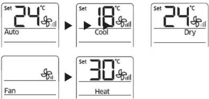 SAMSUNG AM056KNTDEH - Selecting the operation mode - 1