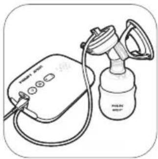 PHILIPS Avent SCF394 - Assembling the breast pump - 11