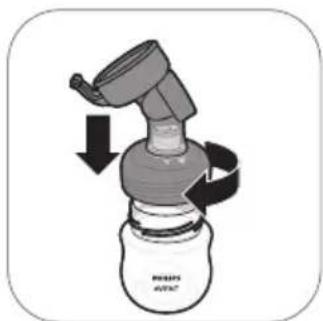 PHILIPS Avent SCF394 - Assembling the breast pump - 3