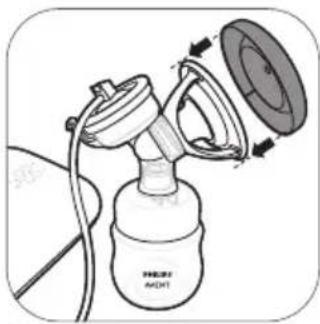 PHILIPS Avent SCF394 - Assembling the breast pump - 12