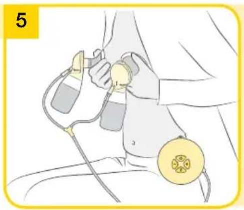 MEDELA Swing Maxi Flex - Swing Maxi Flex - Preparing for double pumping - 8